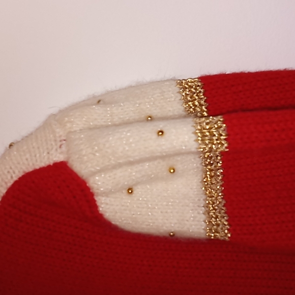 Vintage Dana Scott Embellished Hoilday Ugly Christmas Sweater New Years Eve Sz L - Picture 6 of 9